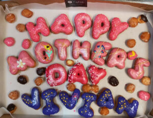 Mothers Fathers Day Custom Letter Donuts