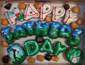 Mothers Fathers Day Custom Letter Donuts