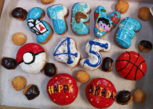 Birthday for Grownups Custom Letter Donuts